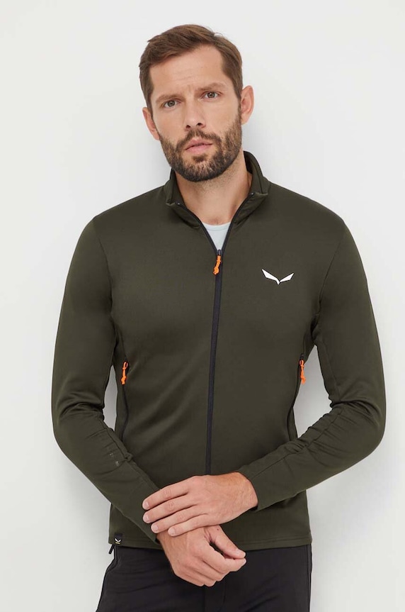 Sportska dukserica Salewa Puez Polarlite bez uzorka zelena 00.0000028478