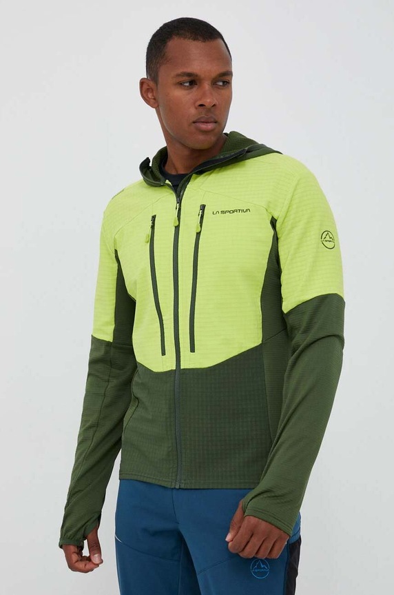 LA Sportiva sportos pulóver Session Tech Hoody elasztánnal zöld L70711729
