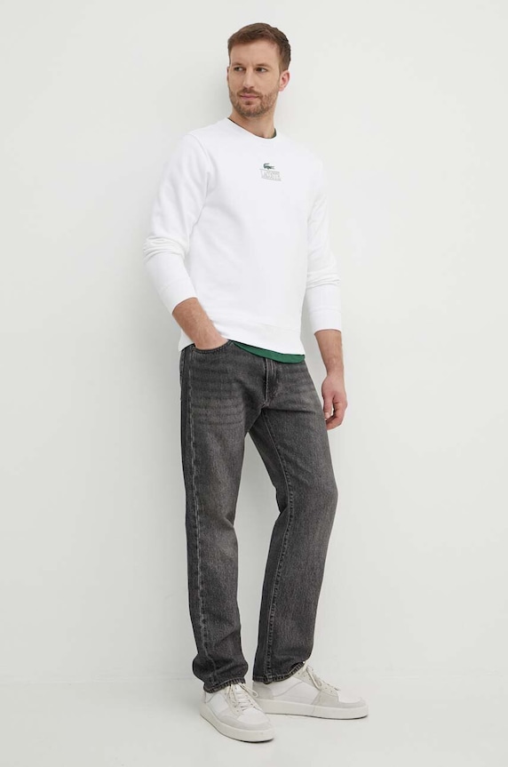 Lacoste bluza bawełniana SH1156 biały AW23