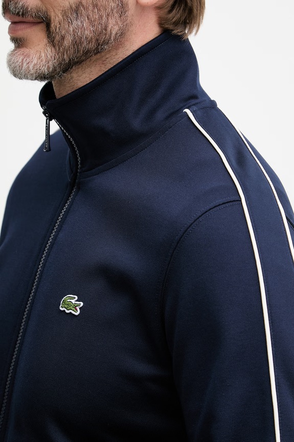 Lacoste mikina na zips pánska SH1457 tmavomodrá