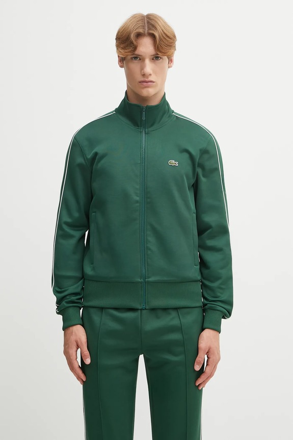 Lacoste кофта на замке мужская гладкий зелёный SH1457