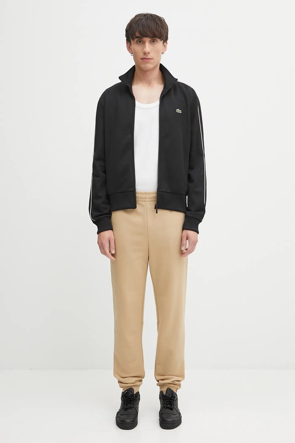 Lacoste hanorac cu fermoar bărbătesc SH1457 negru