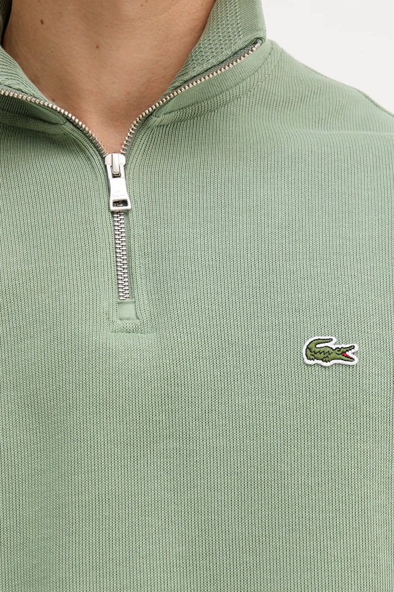 Lacoste pamut pulóver SH1927 zöld