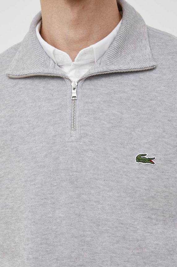 Lacoste sweter bawełniany SH1927 szary