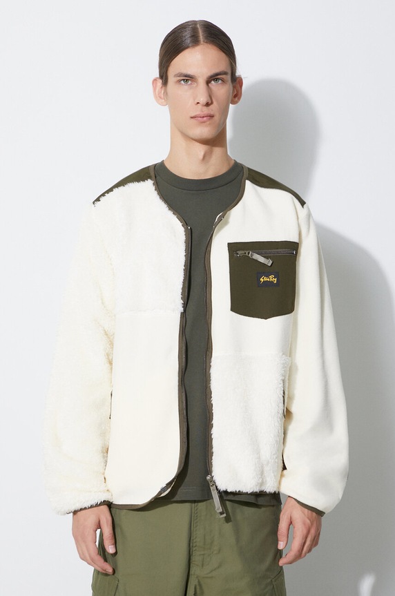 Mikina Stan Ray PATCHWORK FLEECE CARDIGAIN AW2319827 béžová AW23
