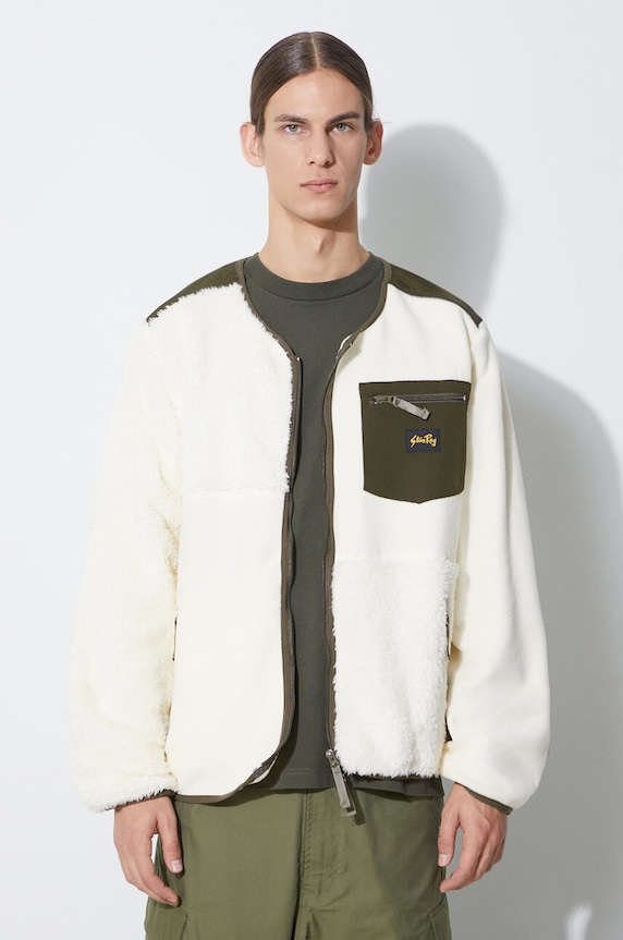 Mikina Stan Ray PATCHWORK FLEECE CARDIGAIN AW2319827 béžová AW23