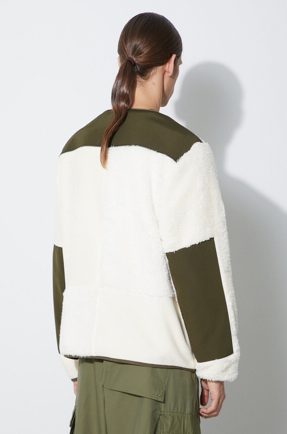 Oblečení Mikina Stan Ray PATCHWORK FLEECE CARDIGAIN AW2319827 béžová