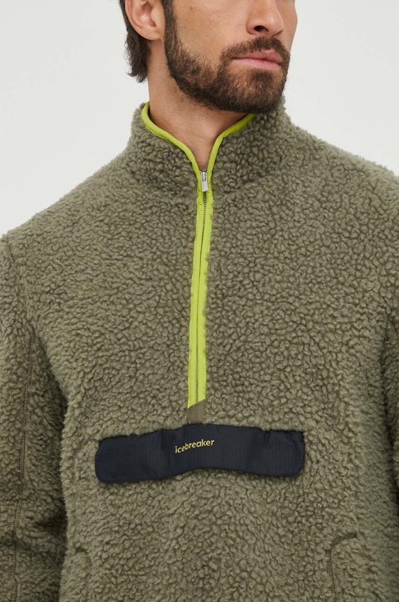 Sportovní mikina Icebreaker RealFleece Merino High Pile IB0A56JUA621 zelená