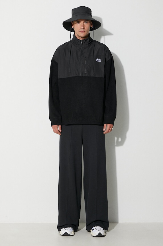 Taikan bluza bawełniana Polar Fleece Half TK0013.BLK czarny AW23