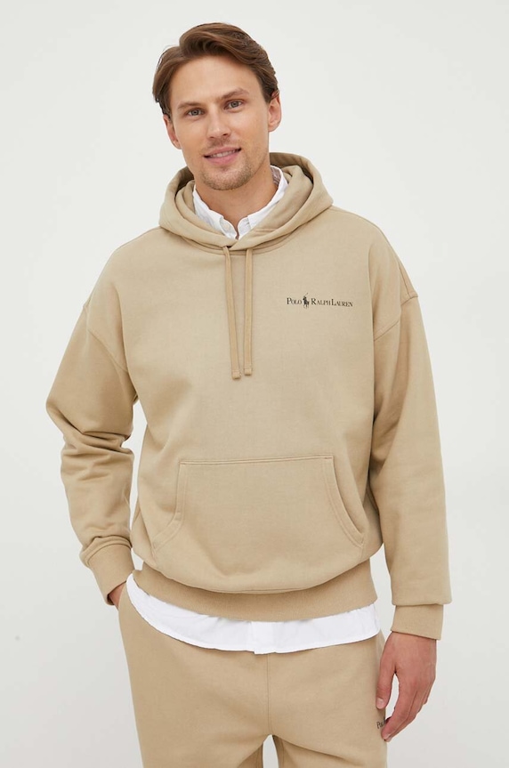 Mikina Polo Ralph Lauren s kapucí béžová 710917904