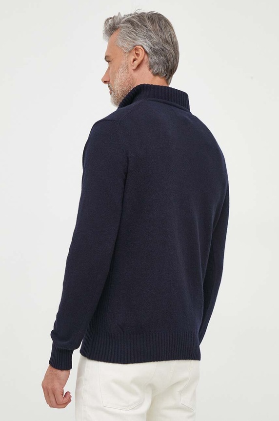 Odzież Barbour sweter męski wełniany MKN0339 granatowy