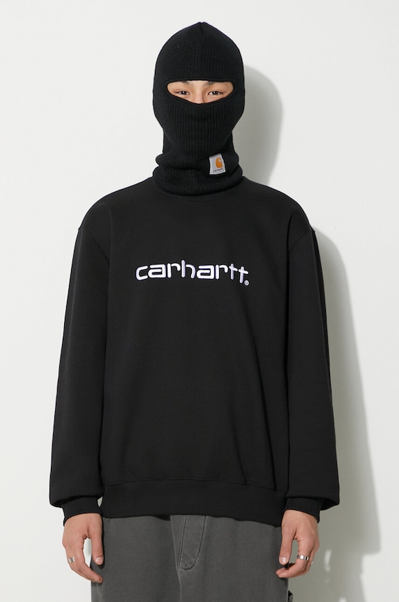Dukserica Carhartt WIP natpis crna I030546.0D2XX