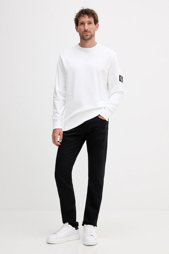 Bavlněná mikina Calvin Klein Jeans J30J323426 bílá AA00