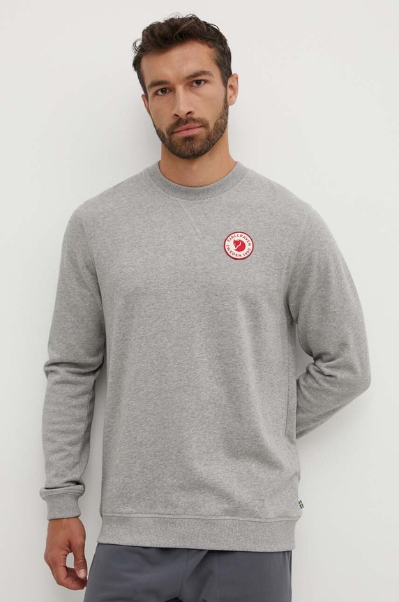 Fjallraven bluza bawełniana 1960 Logo bawełna szary F87163.020.999