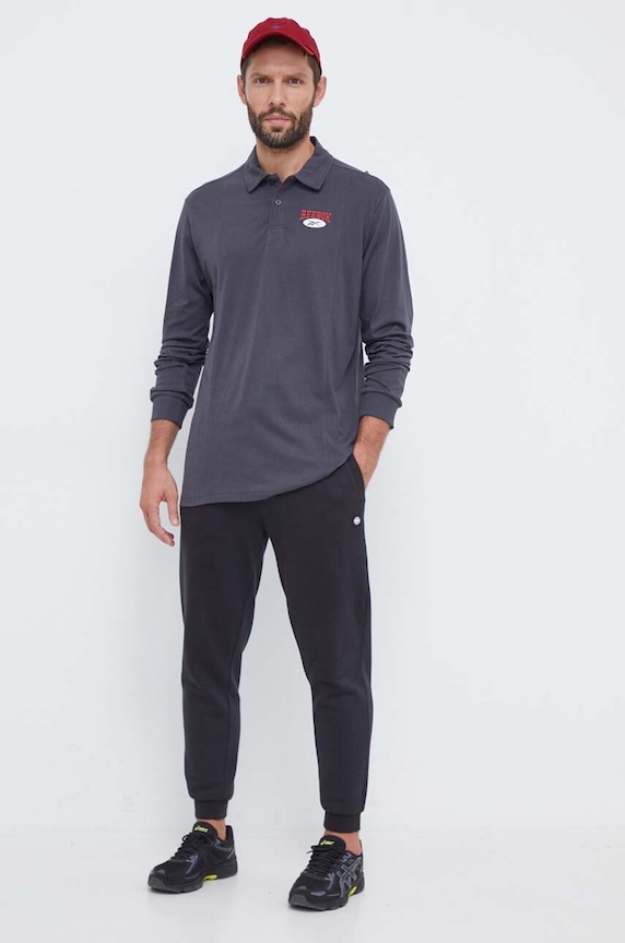 Reebok Classic longsleeve bawełniany 100036751 szary AW23