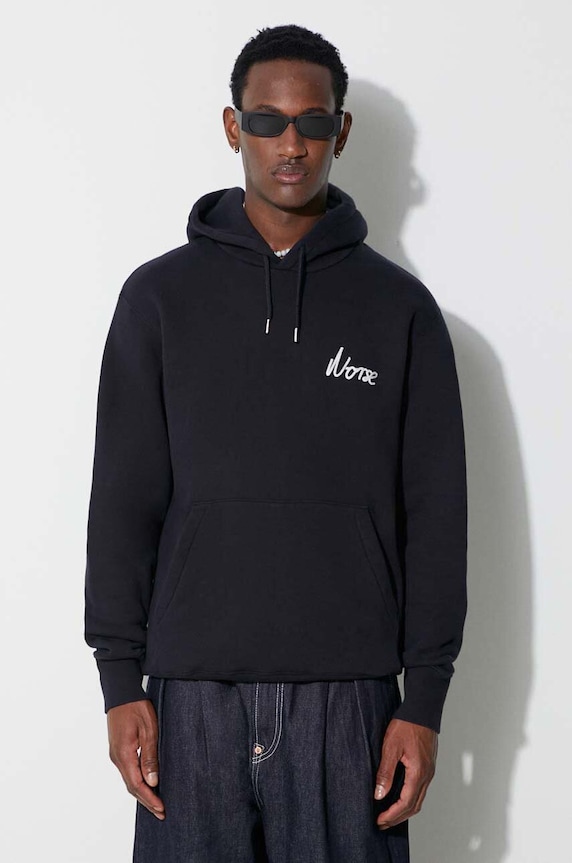 Хлопковая кофта Norse Projects Arne Relaxed Organic Chain Stitch Logo Hoodie хлопок тёмно-синий N20.1358.7004