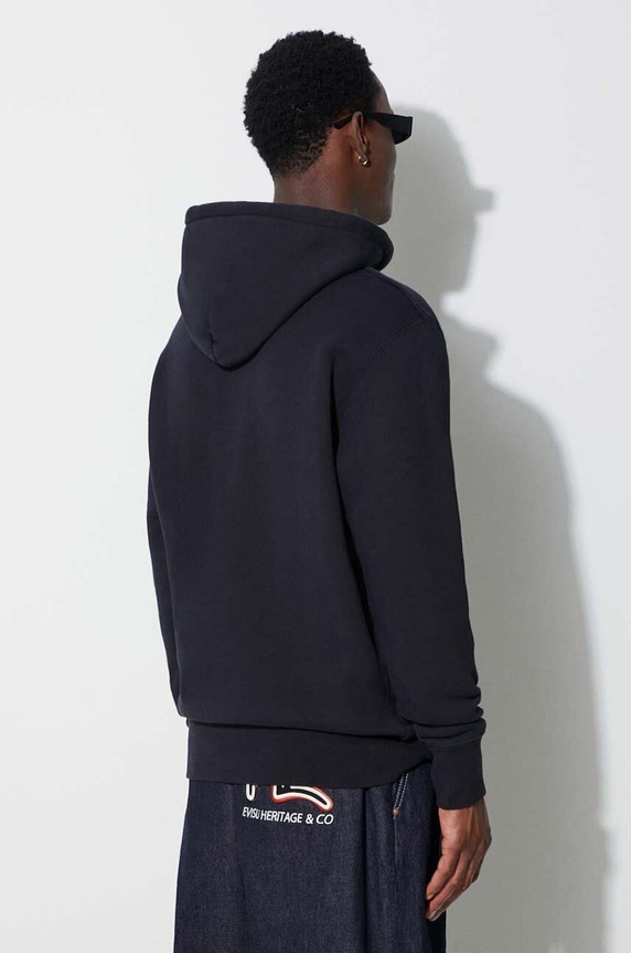 Одежда Хлопковая кофта Norse Projects Arne Relaxed Organic Chain Stitch Logo Hoodie N20.1358.7004 тёмно-синий