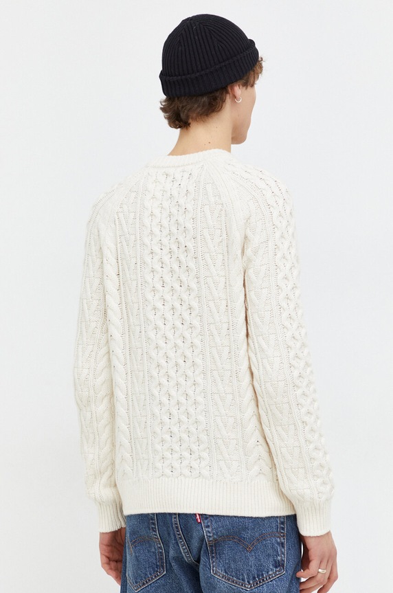 Odzież Abercrombie & Fitch sweter z domieszką wełny KI120.3241.100 beżowy
