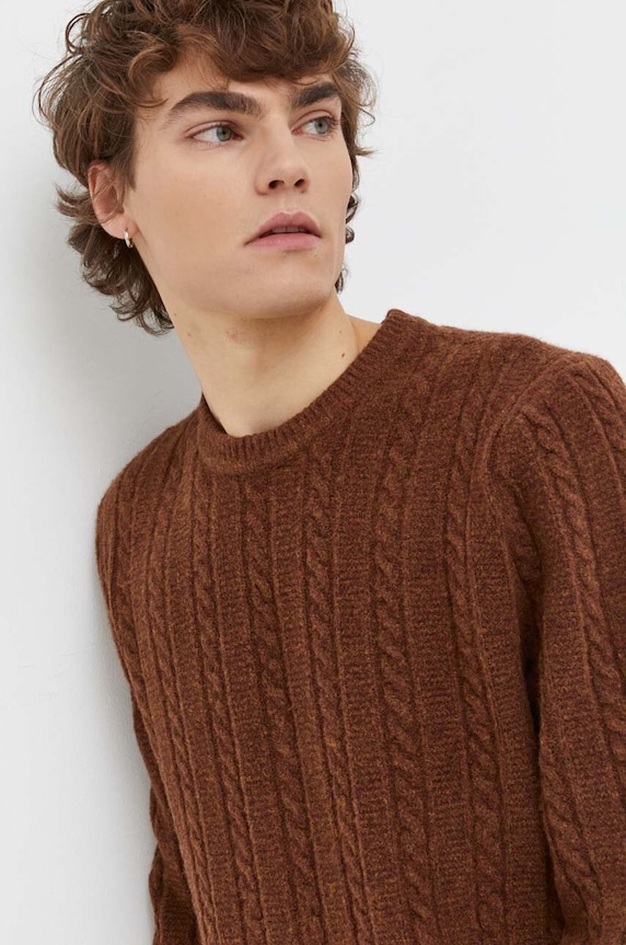 Πουλόβερ Abercrombie & Fitch καφέ KI120.3247.400