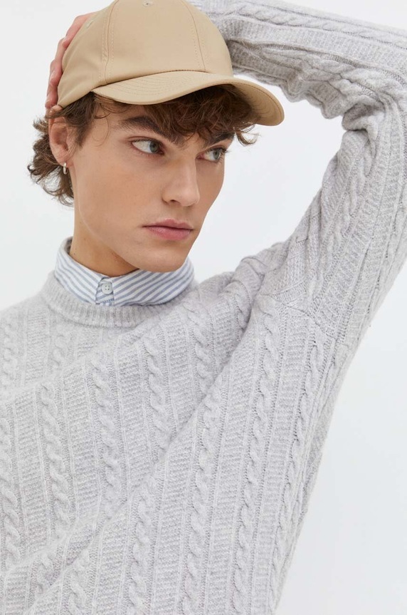 Abercrombie & Fitch sweter szary KI120.3249.130