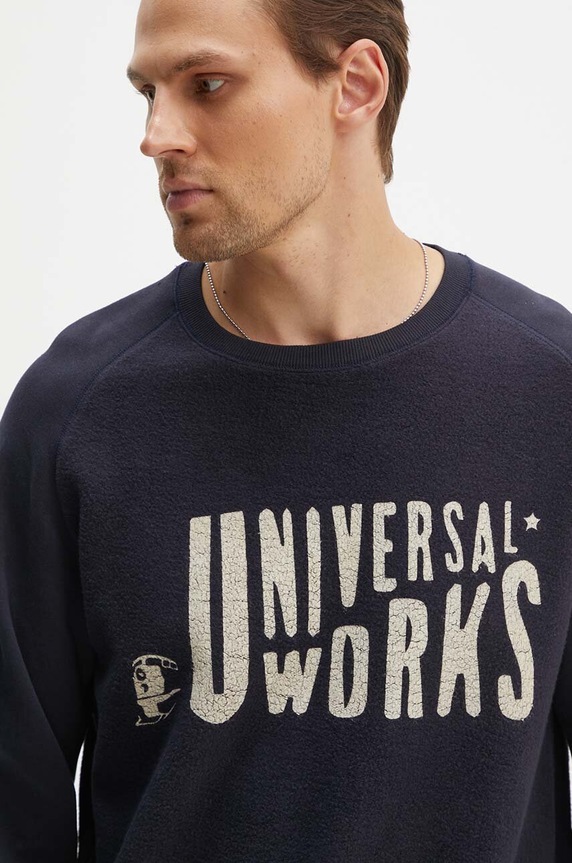 Universal Works pamut melegítőfelső Mystery sötétkék 29183