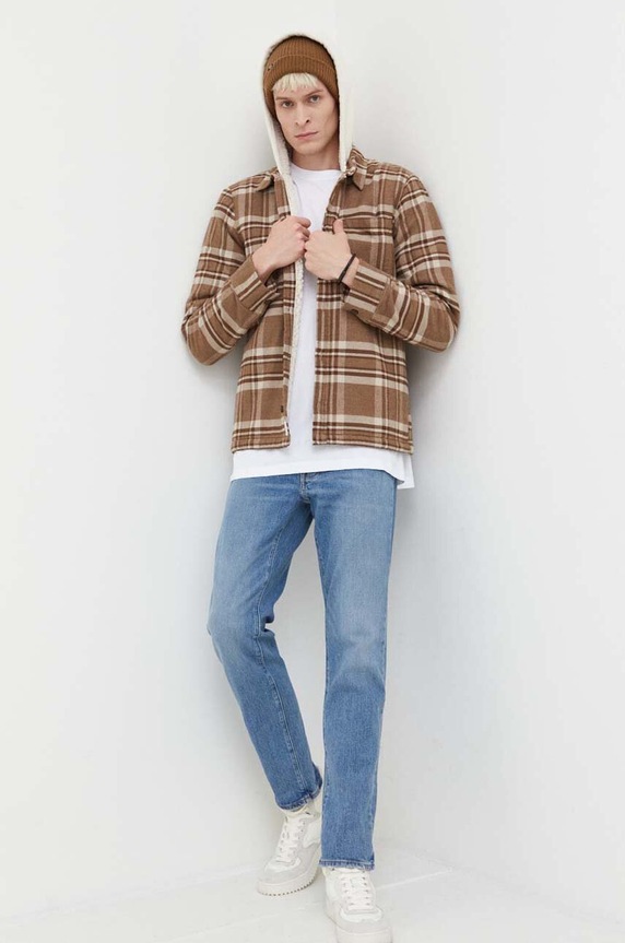 Hollister Co. camicia KI325.3120.428 marrone AW23