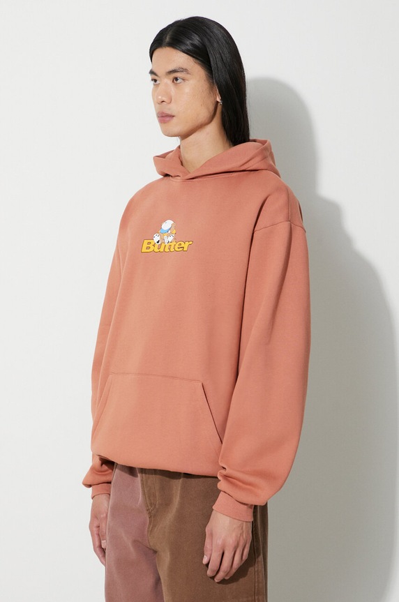 Butter Goods sweatshirt Teddy Logo Pullover Hood orange BGQ3231304