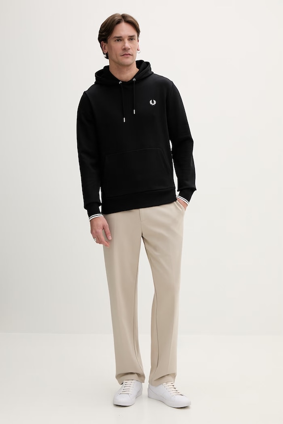 Fred Perry cotton sweatshirt M2643.102 black AA00