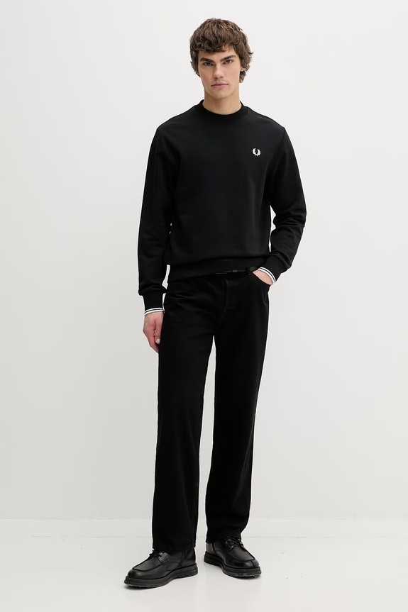 Bavlnená mikina Fred Perry M7535.184 čierna AA00