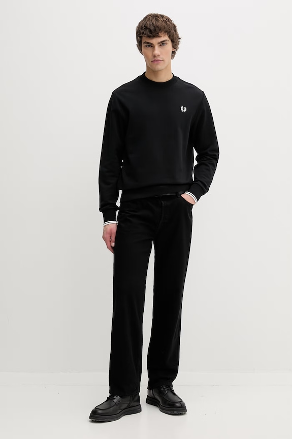 Bavlnená mikina Fred Perry M7535.184 čierna AA00