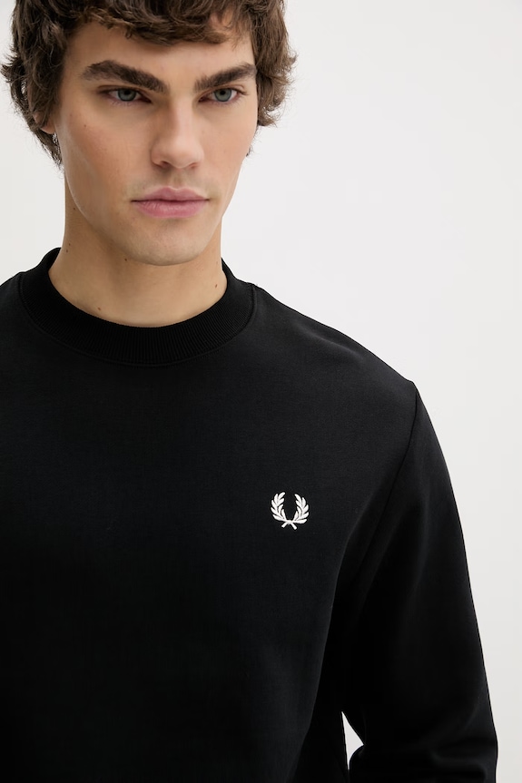 Bavlnená mikina Fred Perry M7535.184 čierna