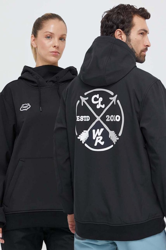 Športni pulover Colourwear Est 2010 S kapuco črna 7010302