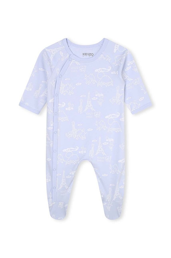 Kenzo Kids śpioszki bawełniane niemowlęce 2-pack niebieski K98144