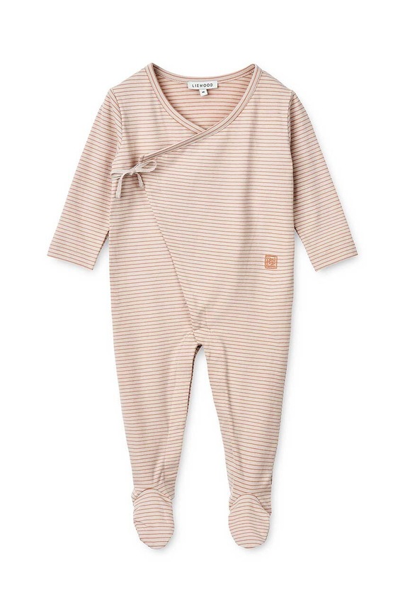 Liewood pajacyk niemowlęcy bawełniany pomarańczowy LW17971