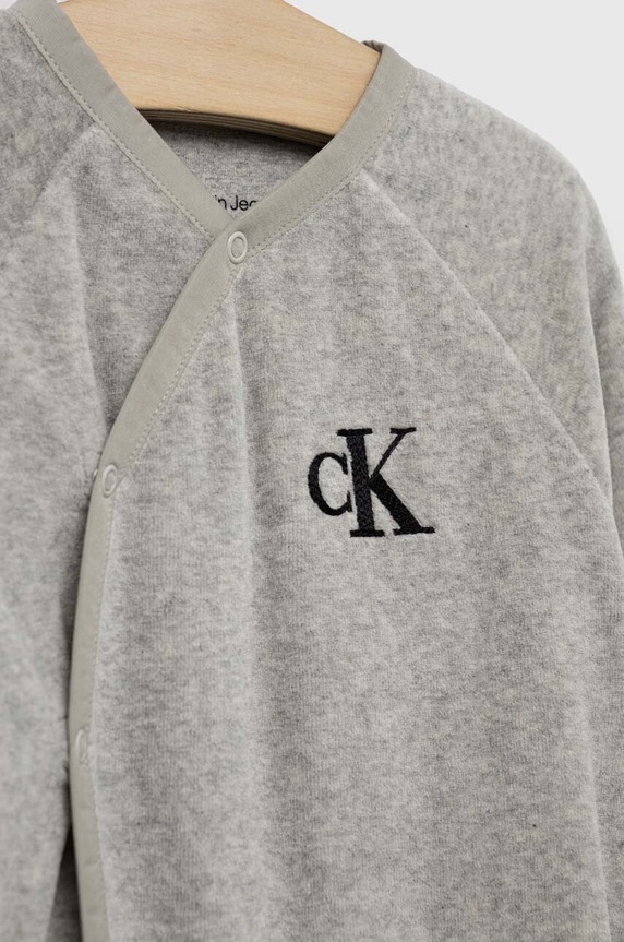 CHLAPEC Kojenecké body Calvin Klein Jeans IN0IN00096.9BYX šedá