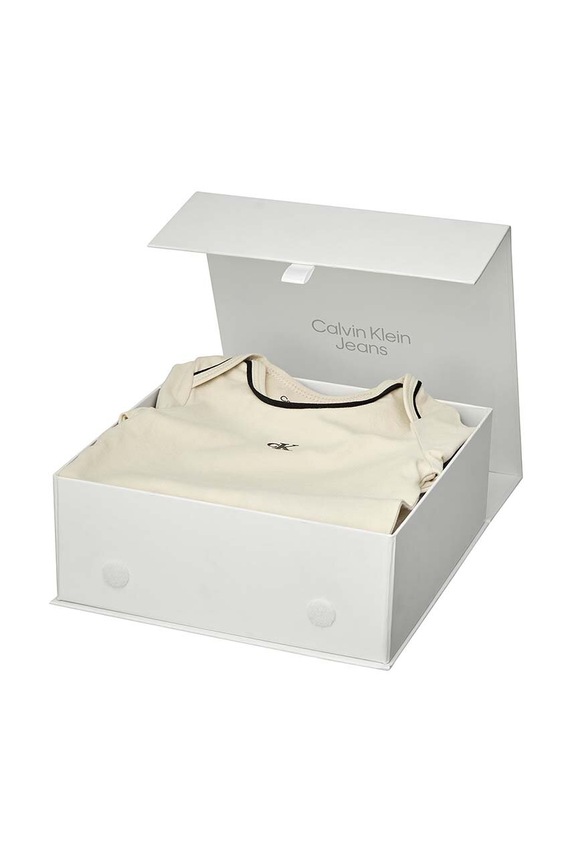 Chłopiec Calvin Klein Jeans body niemowlęce 2-pack IN0IN00111.9BYX czarny