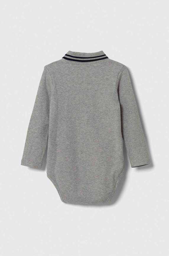 United Colors of Benetton body bawełniane niemowlęce 3CDIAB00F.W.SEASONAL szary AW23