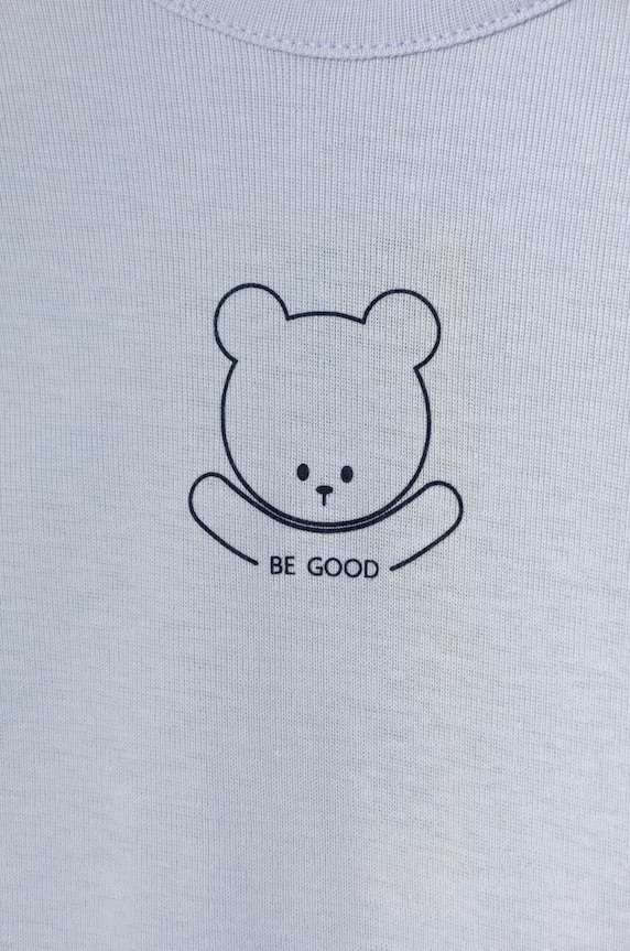 CHLAPEC Bavlněné kojenecké body United Colors of Benetton 3I9WAB00E.W.SEASONAL modrá