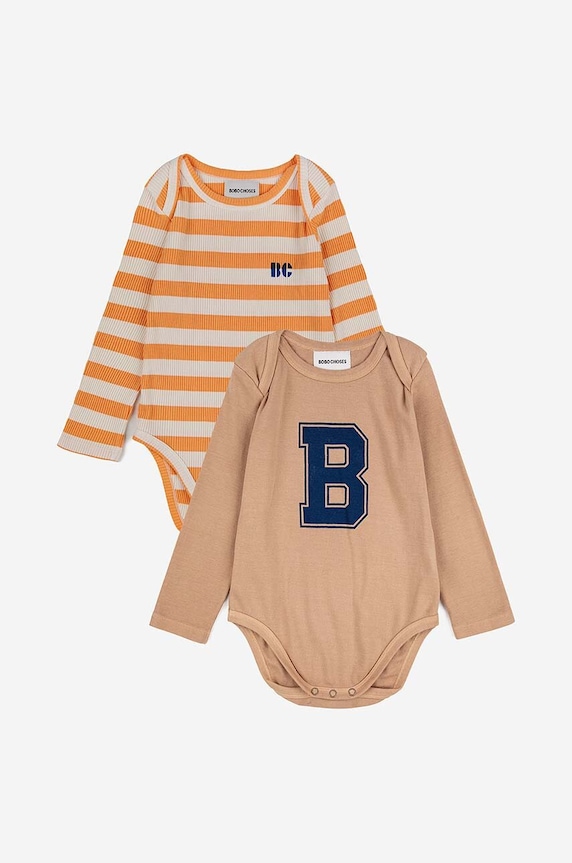 Bobo Choses body niemowlęce 2-pack 223AB015 żółty AW23