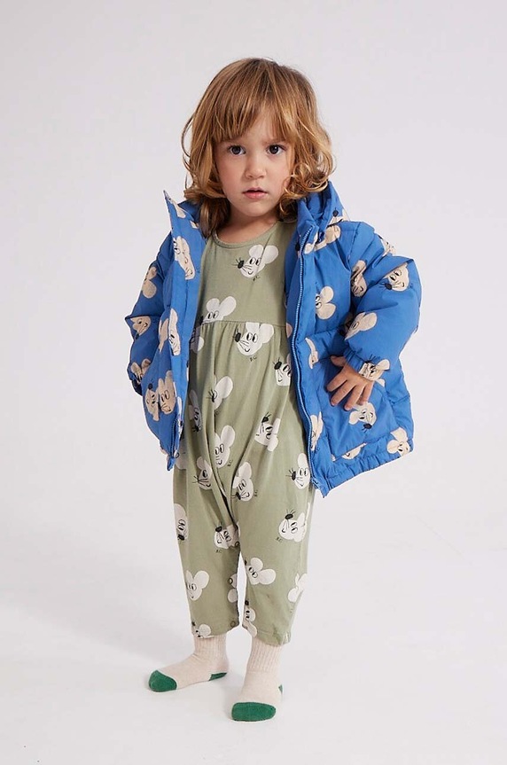 Bobo Choses rampers bawełniany niemowlęcy Produkt niemowlęcy zielony 223AB077