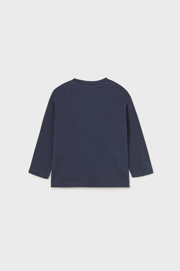Mayoral longsleeve bawełniany niemowlęcy 2023.3E.Baby.9BYX granatowy AW23