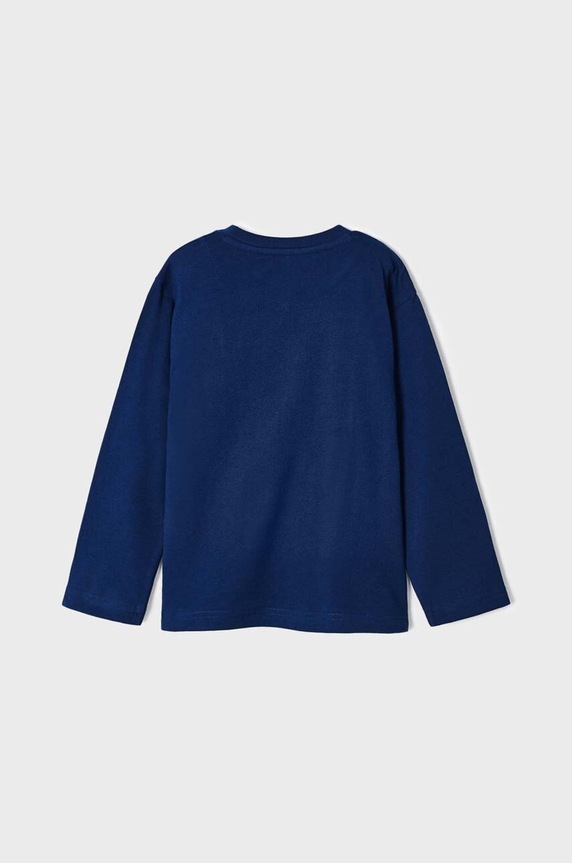 Mayoral longsleeve bawełniany dziecięcy 4023.5C.Mini.9BYX granatowy AW23