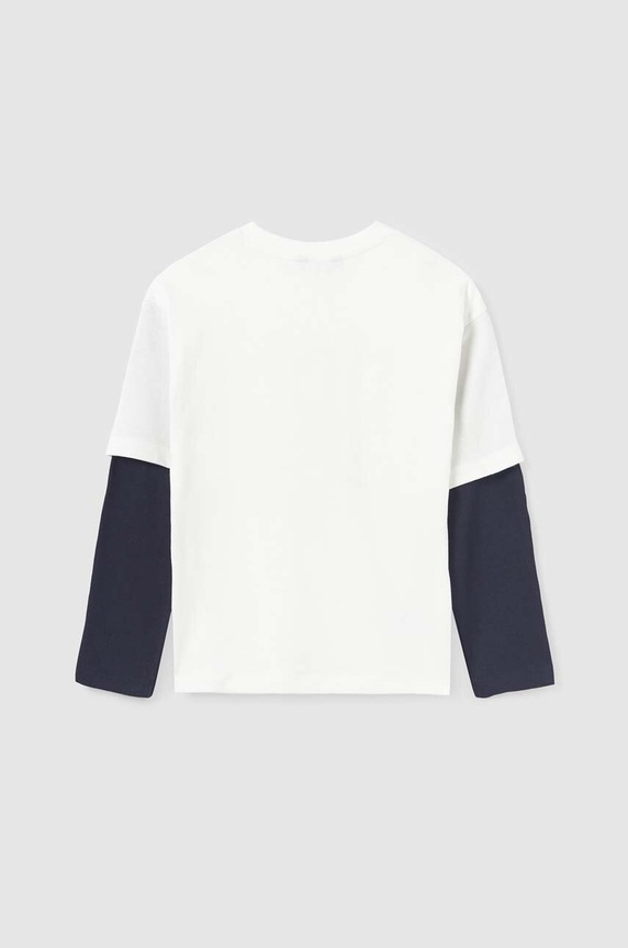 Mayoral longsleeve bawełniany dziecięcy beżowy 7060.7B.Junior.9BYX