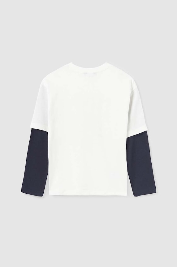Mayoral longsleeve bawełniany dziecięcy beżowy 7060.7B.Junior.9BYX