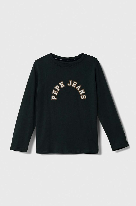 Детска блуза с дълги ръкави Pepe Jeans памук зелен PB503730