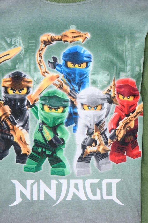 Dječaci Dječja pamučna majica dugih rukava Lego 12010906 zelena