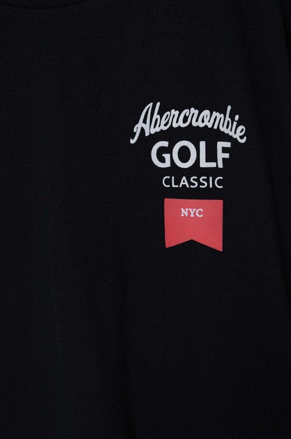Chłopiec Abercrombie & Fitch longsleeve dziecięcy KI223.3136 czarny