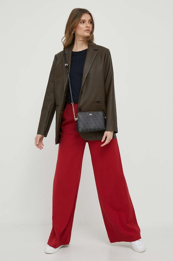 Majica z dolgimi rokavi Tommy Hilfiger WW0WW39784 mornarsko modra SS24