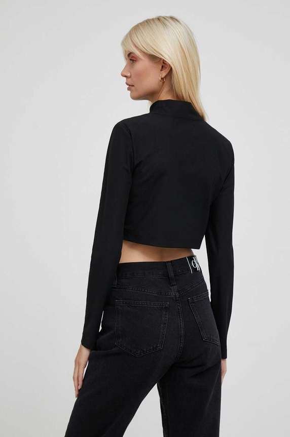 Oblečení Tričko s dlouhým rukávem Calvin Klein Jeans J20J221312 černá