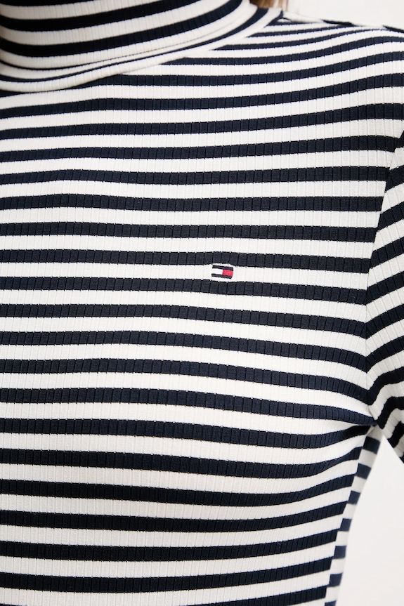 Majica dugih rukava Tommy Hilfiger WW0WW39826 mornarsko plava